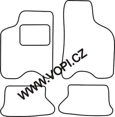 Textil-Autoteppiche Seat Arosa 1997 - 2004 Autofit (4206)